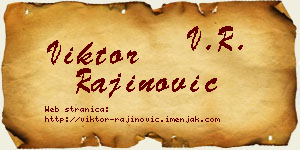 Viktor Rajinović vizit kartica